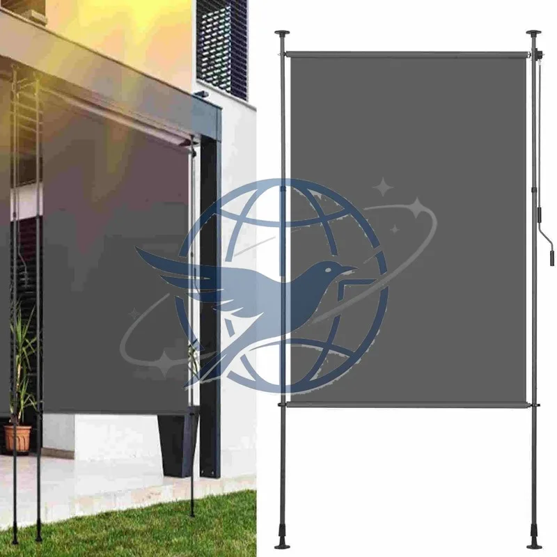sun protection, hand-cranked pull roller shutter type lifting partition curtain, heat insulation screen door curtain