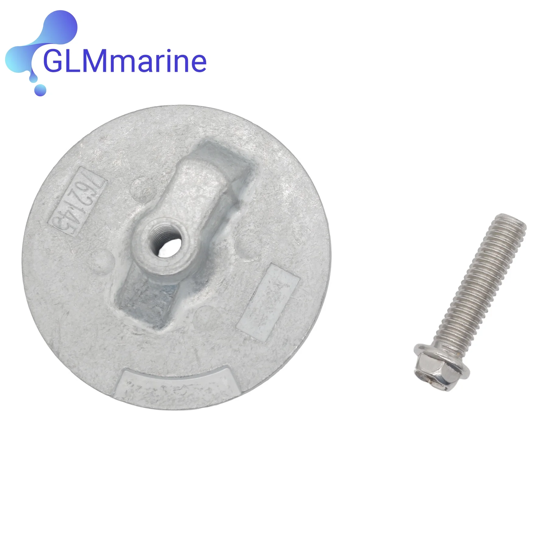 Aluminum Anode Plate Zinc with Mounting Bolt 76214Q5 for Mercury Mariner 35 HP Force 90 and 120 HP 1995 and Newer Outdrive