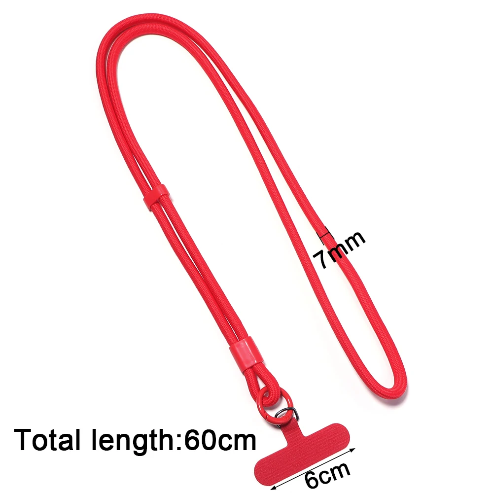 1Pc/Lot Adjustable Long Lanyard for Mobile Cell Phone Candy Solid Color Crossbody Necklace Anti-Lost Strap for Phone Universal