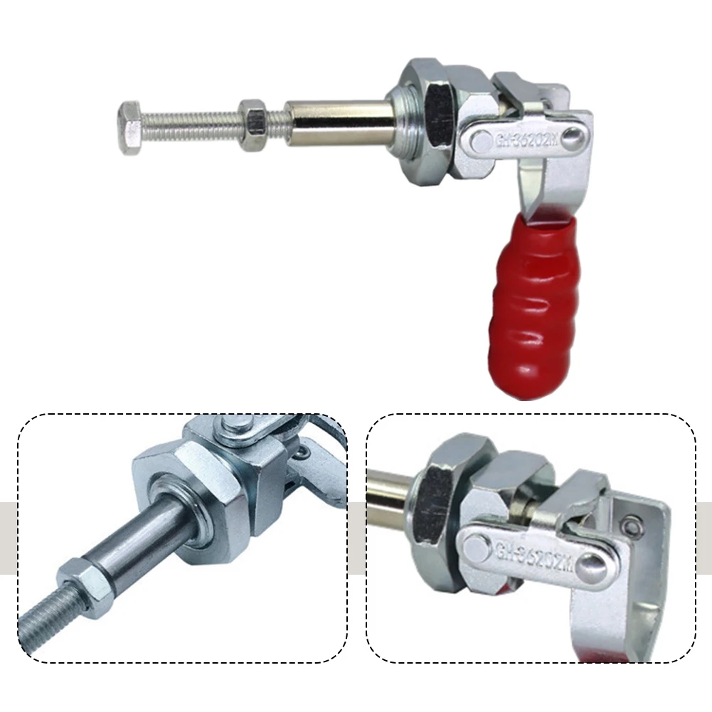 GH-36202M Toggle Clamp 91kg 200lb Quick Release Toggle Clamp Capacity Push-pull Clamps Woodworking Welding Fixture Hand Tools