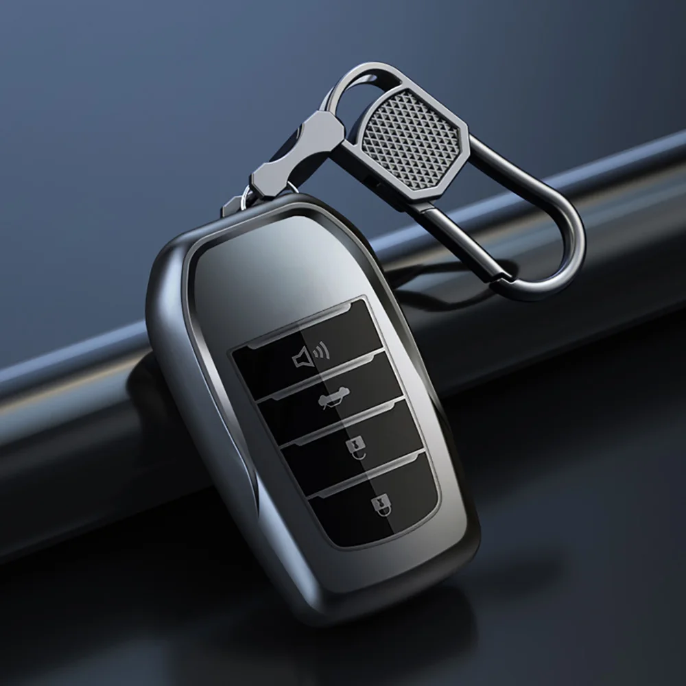 Grey TPU Auto Schlüssel Fall Abdeckung Shell für Toyota Land Cruiser Prado Krone tlk Yaris Cross Hilux Innova Fortuner Camry