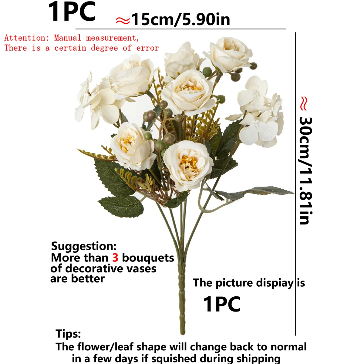 1 قطعة ورود مقلدة، عيد الحب، الزفاف، عيد الأم، عيد الشكر، الربيع ديكور المنزل الداخلي والحديقة الخارجية #2