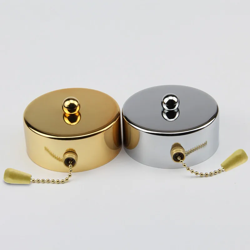 3A 250V Vintage Zipper Pull Rope Wall Switch with 5cm Beaded Rope Switch&wooden Handle for Ceiling Light Wall Light Beside Lamp