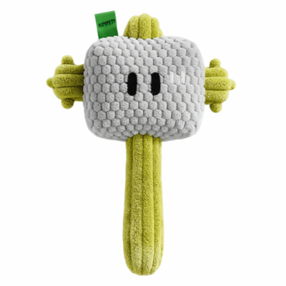 Pet Training Toy Creative Plush Hammer Dog Toy Bite-resistant Soft Pet Squeaky Toy Funny Portable Pet Interactive Toys Gift