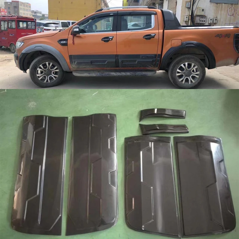 Zestaw okładzin nadwozia boczne wykończenia drzwi płyta dla Ford RANGER T6 T7 T8 Raptor Xl Xlt Mk3 Wildtrak 2012-2021 akcesoria zewnętrzne