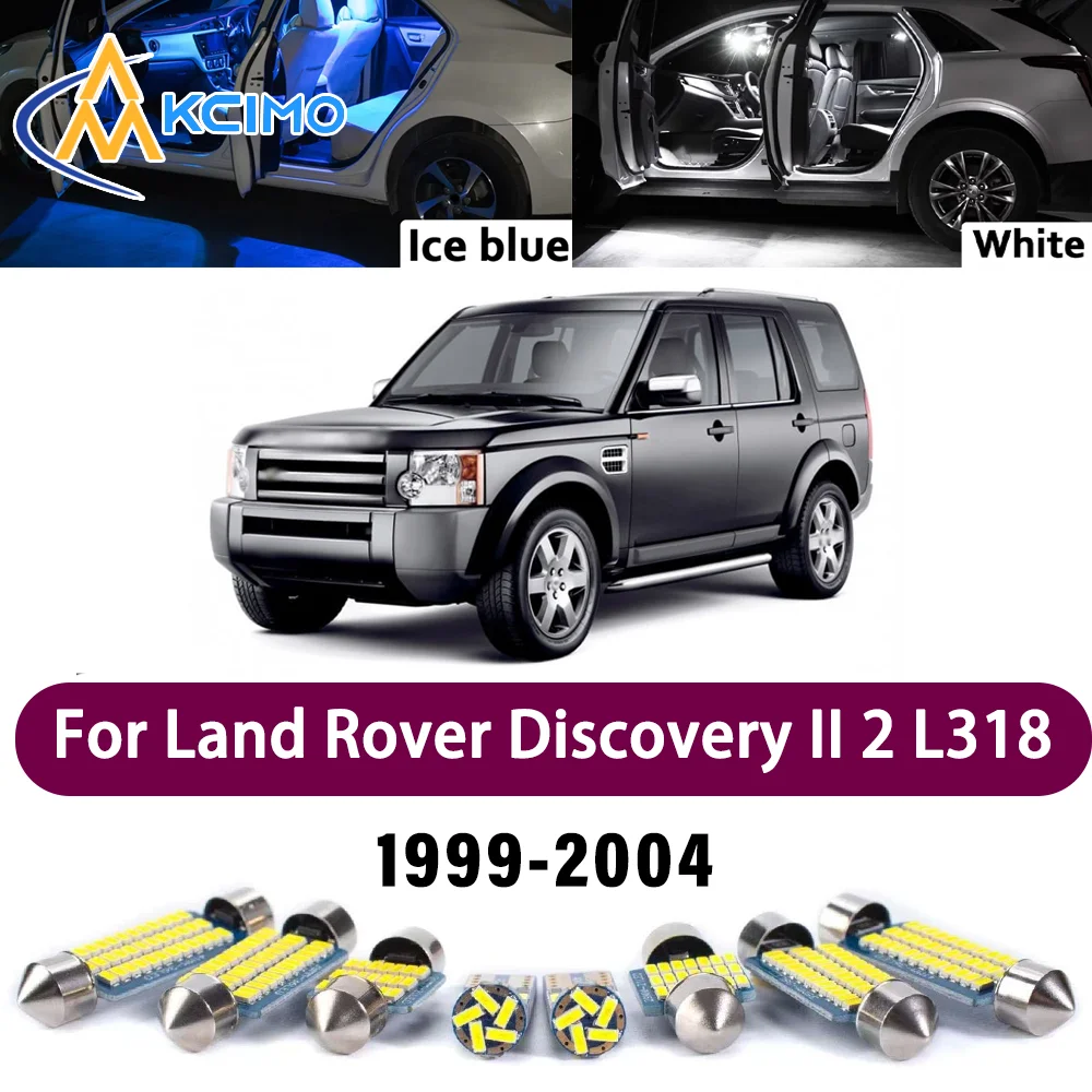 

Premium LED Interior Lighting Kit for Land Rover Discovery II 2 L318 1999-2004 High-Quality Error-Free Dome Map Trunk Auto Lamps