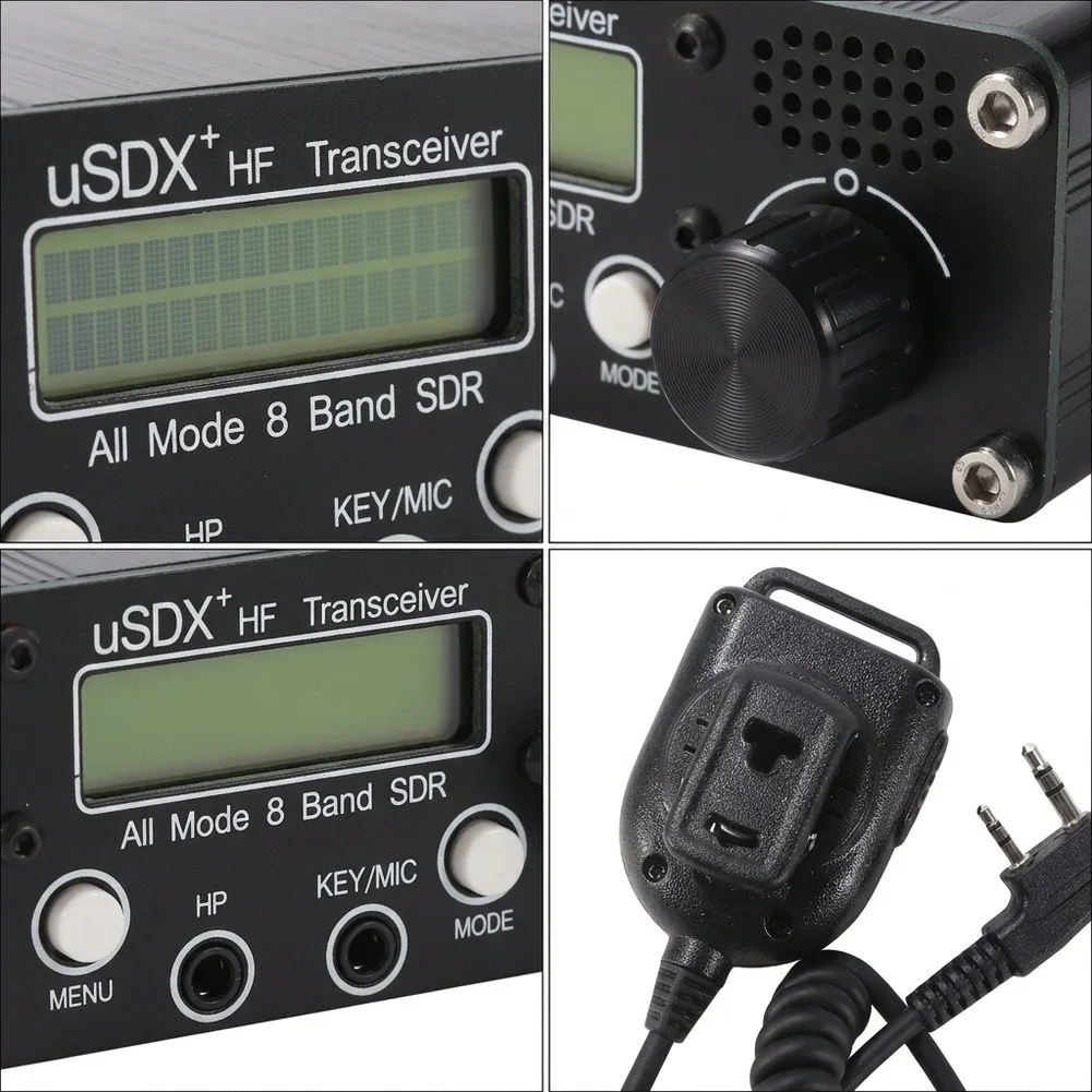 V2 for 8 Band For SSB Transceiver for USDR For USDX Plus V2 For QRP HF Radio 3.5-30MHz 1602N LCD Built-in Speaker CAT