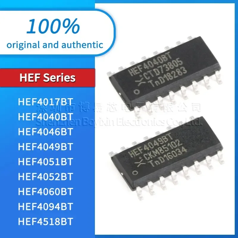 

HEF4017BT HEF4040BT HEF4046BT HEF4049BT HEF4051BT HEF4052BT HEF4060BT HEF4094BT HEF4518BT HEF4538BT original genuine