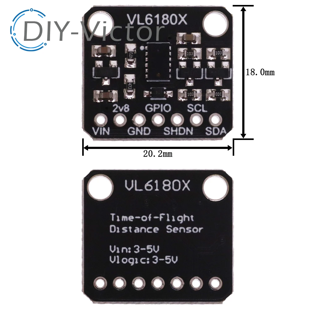 VL6180 VL6180X Range Finder Optical Ranging Sensor Module for Arduino I2C Interface Board IR Emitter Ambient Light High Accuracy