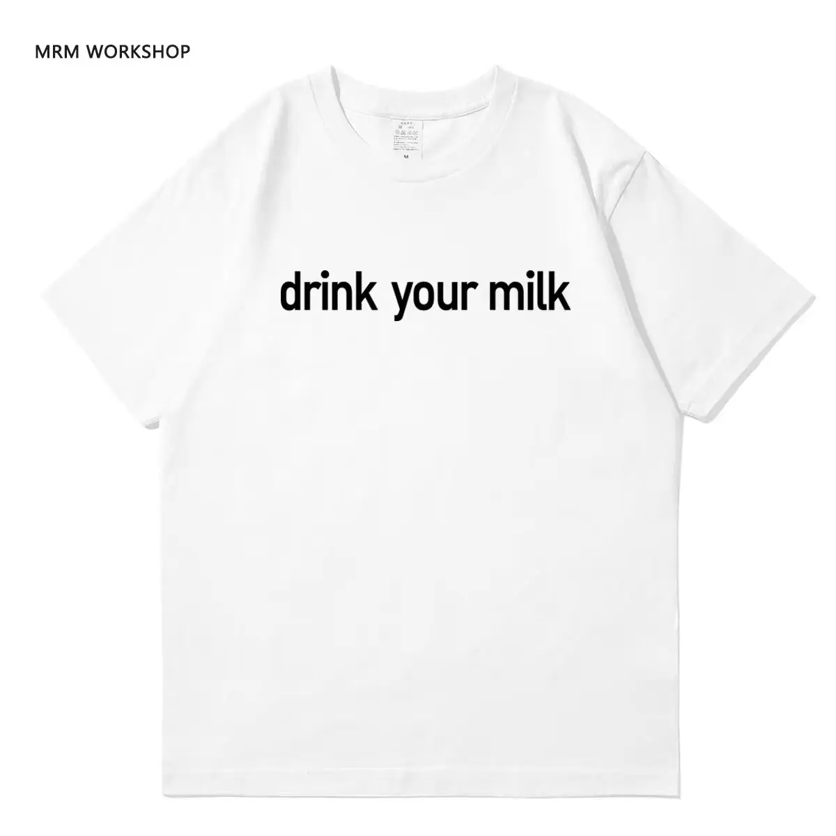 High quality summer letter drink you milk Same Short sleeve Tees Men\'s Women\'s T-shirt Fashion 100%Cotton Tops Free shipping