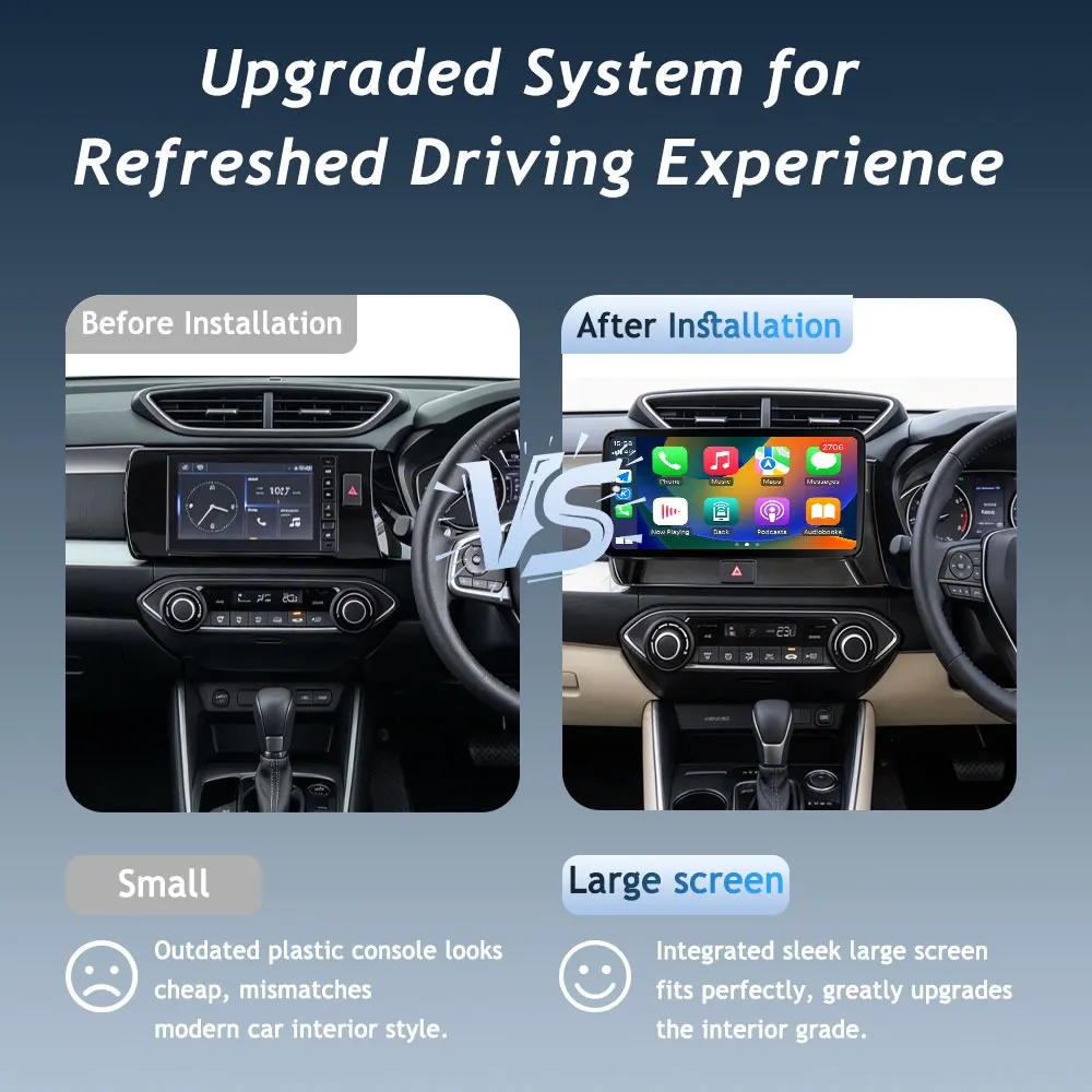 For Honda Amaze 2018 Honda BRV 2022 Car Multimedia Player 12.3 inch Android 16 Wireless CarPlay Touch Screen Bluetooth Autoradio