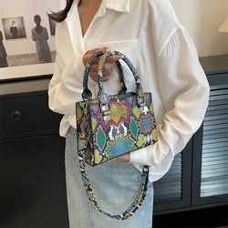 Borse a tracolla piccole in pelle serpentina per donna borsa a tracolla con manico superiore borsa a tracolla e borsette da donna di marca di lusso