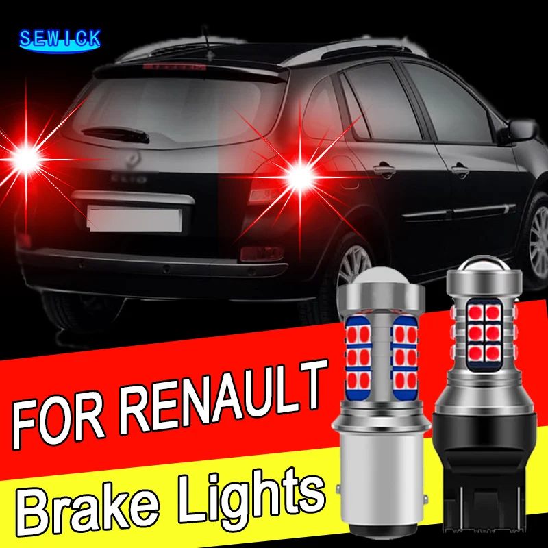 2pcs LED Brake Stop Light Blub P21/5W No Error For Renault Alaskan Clio MK2/3/4 Dokker Duster Espace Fluence Kangoo Laguna Logan