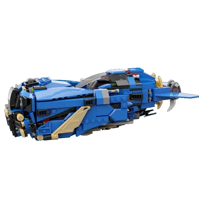 City Flying Car Model Cyberpunk Supercar MOC Building Bricks Technology Modular Blocks DIY Sets Assembly Gifts Christmas Toys view 2