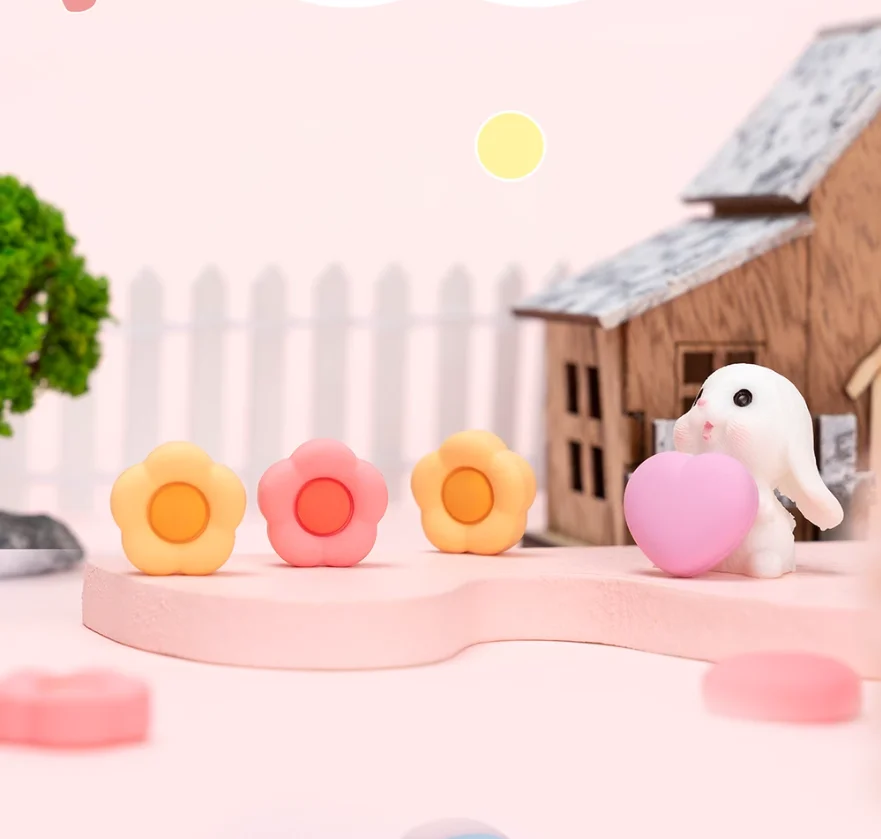 زهرة الحب سيليكون متحكم الأصابع xbox one قبضة غطاء تغليف لنينتندو سويتش 2/NS oled/لايت لسوني PS5 PS4 برو سليم Xbox One سلسلة X/S