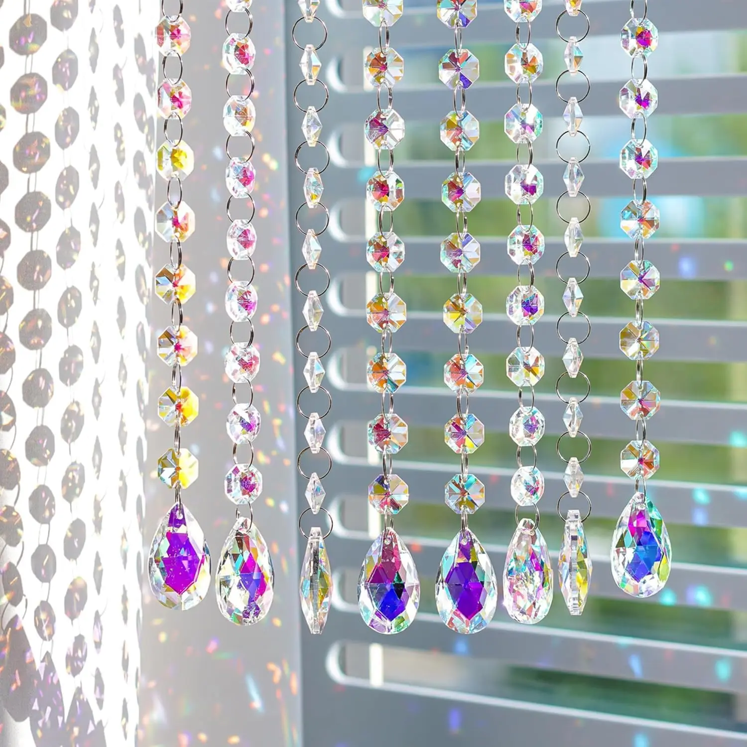 10pcs teardrop-shaped crystal beads, for replacing crystal chandelier drops, glass crystal chandelier ornaments, home decoration