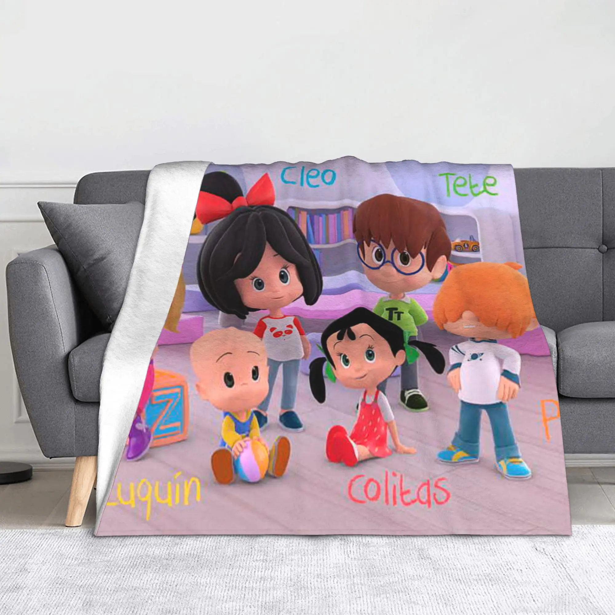 Super Soft Cleo & Cuquin Anime Throw Blanket Premium Flannel Fleece Lightweight  Bed Blanket Cozy Plush Blankets All Season Use