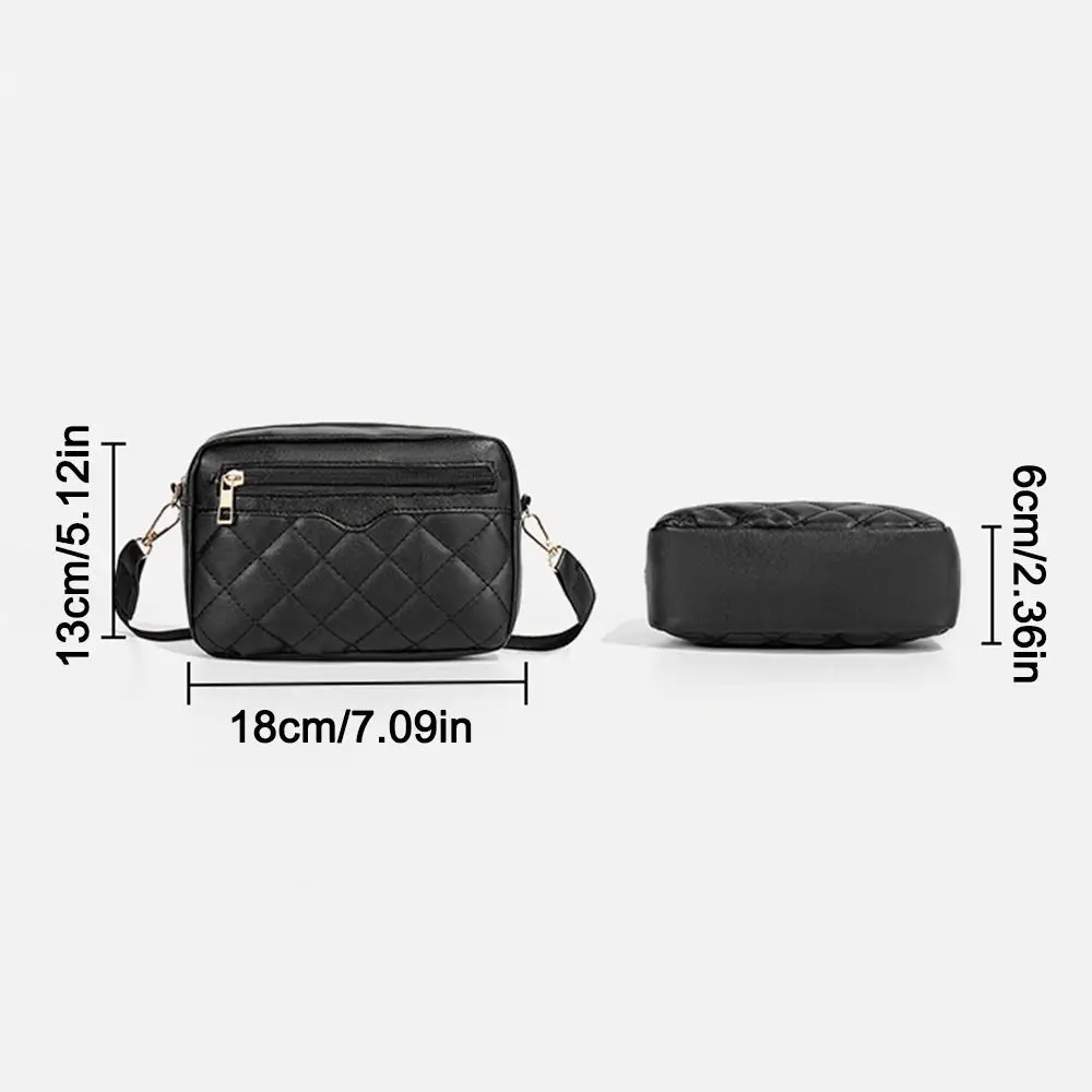 Bolso de hombro informal de PU para mujer, bolso cruzado con cremallera de gran capacidad, bolso para teléfono