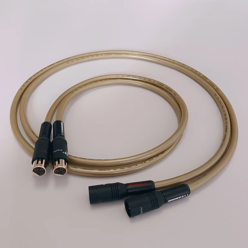 Belanda Van Den Hul perak disepuh 102MK garis sinyal garis sinyal HiFi 3 Pin XLR pria & perempuan kabel Audio garis keseimbangan