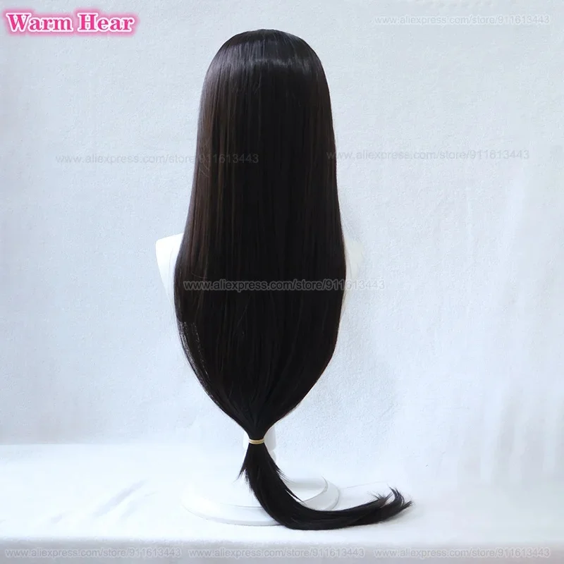 x;3,f6'b7\g, Lockhart Cosplay Wig Anime 90cm Black Brown Long Straight Tifa Heat Resistant Hair Halloween P5;h7'b8\f,4/ view 6
