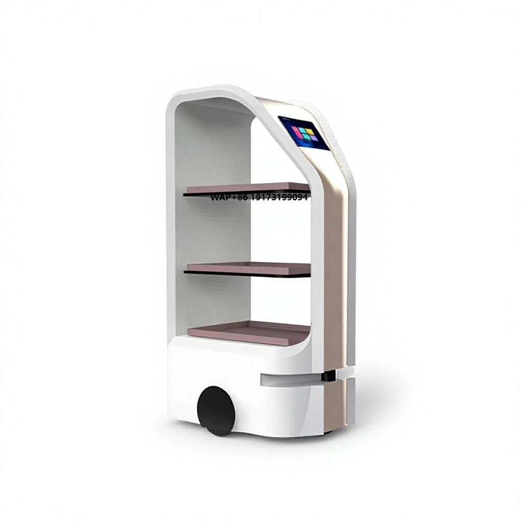 AI Intelligent Service Machine Android Touch Screen Food Delivery Order Welcome Guide Interactive Robot Efficient Restaurant