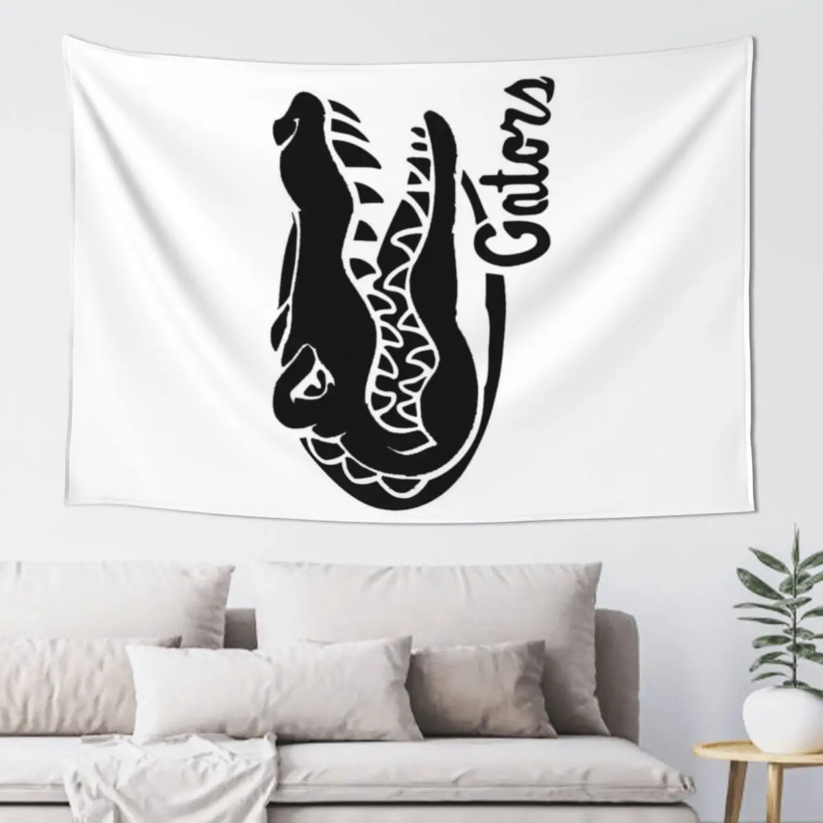 Gator bait crocodile and elegator black and white Tapestry Room Decor Decorative Wall Murals Kawaii Room Decor Tapestry