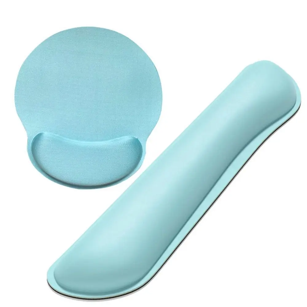 2Pcs/Set Slow Rebound Ergonomic Keyboard Wrist Rest Non-Slip Comfortable Mouse Pad Set Soft Wrist Protection Keyboard Wrist Rest