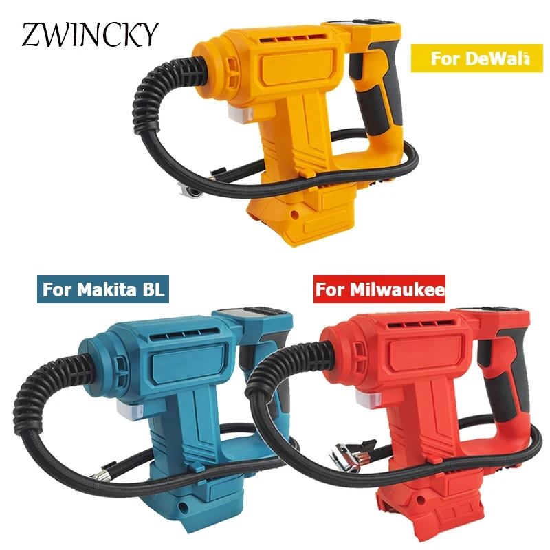 ZWINCKY For Makita /Dewaltt /Milwaukee 18V Battery Cordless Car Tire Inflator Portable Air Compressor Digital Electric Air Pump