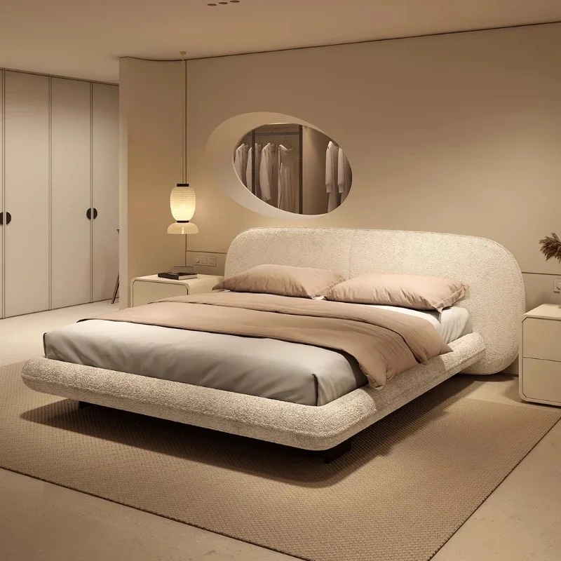 سرير نوم محمول لغرفة النوم، ألواح أمامية مزدوجة حديثة، تصميم سرير بناتي فاخر على شكل قلعة تجميل كاماس دي كاسال، أثاث عصري