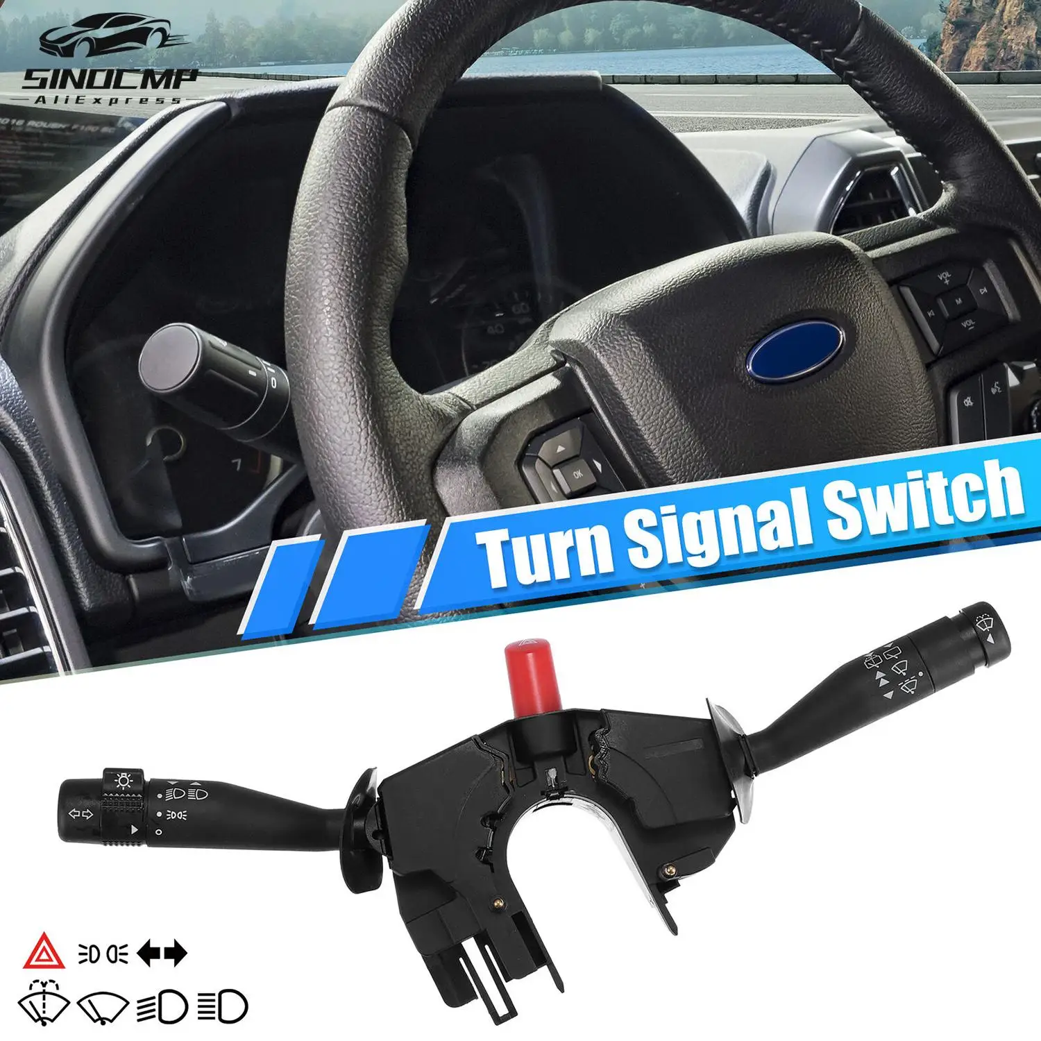 

Steering Column Stalk Switch XS6T-11K665-CA For Ford Fiesta Courier Kia 1995-2008 Car Steering Column Stalk Accessories