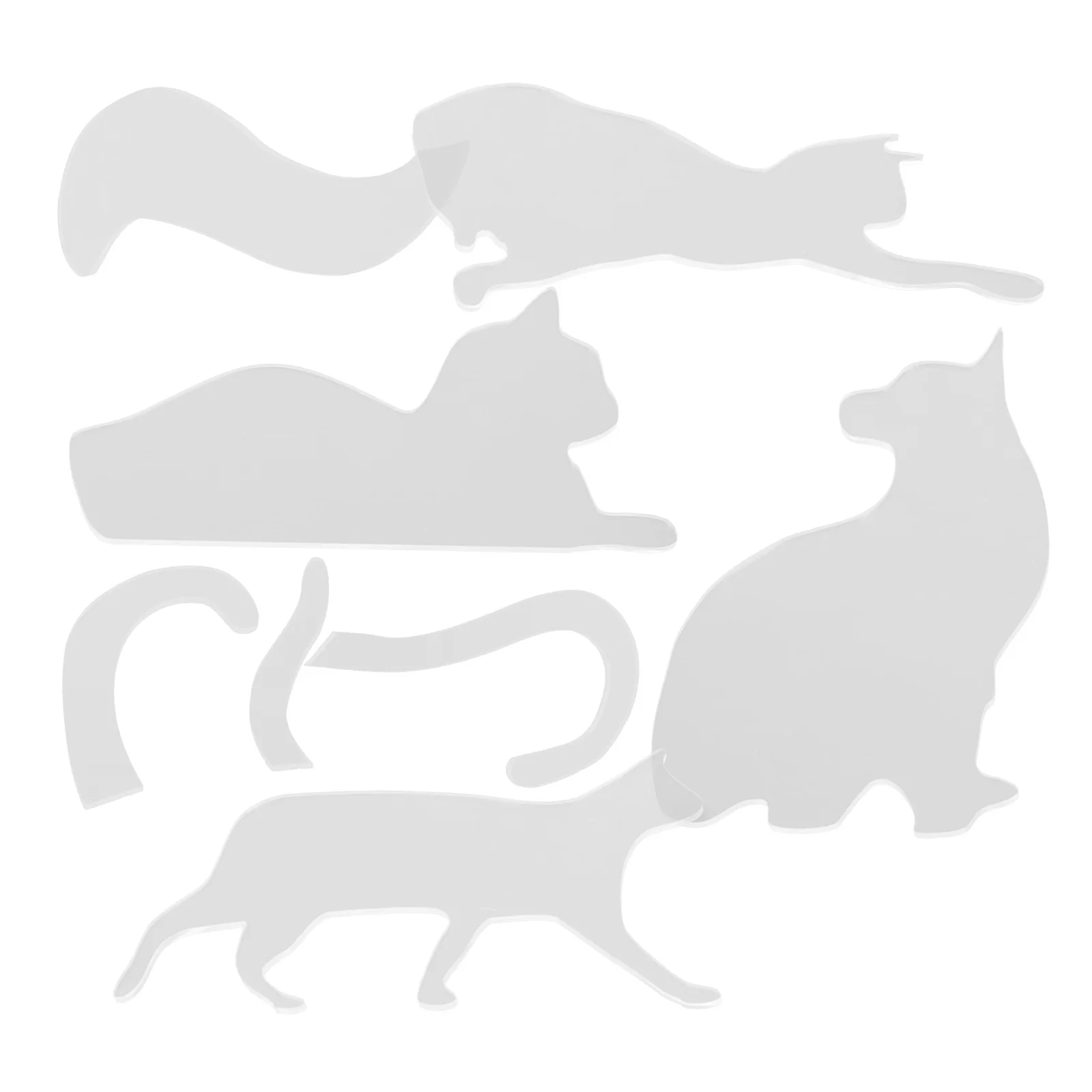 

1 комплект, линейки с шаблоном для кошек, акриловые шаблоны для квилтинга для шитья одежды, брюк, принадлежности для рукоделия, инструменты для квилтинга