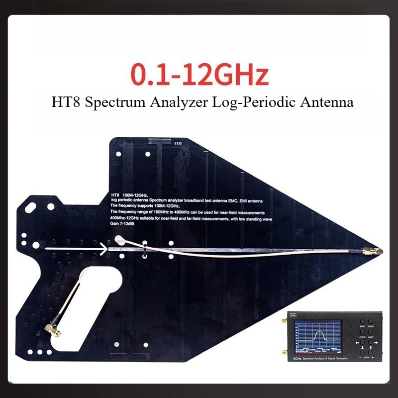 HT80.1‑12GHz High‑precision Positioning Direction‑Finding Log‑Periodic Antenna for Spectrum Analyzer, EMC Wireless Antenna