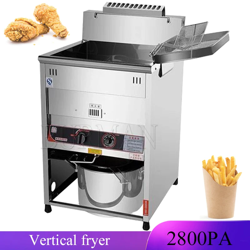 

Commercial Stainless Steel Custom Vertical Liquefied Gas Timer Electric Potato Chips Chicken Deep Fryer With Vertical