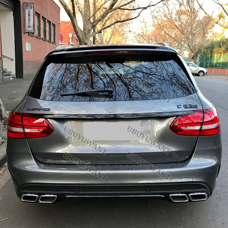 Für Benz-Benz C W205 Kombi C180 C200 C260 Heckdach Auto-Heckspoiler Splitter Hochglanz-Schwarz Heckklappen-Lippe Flügel