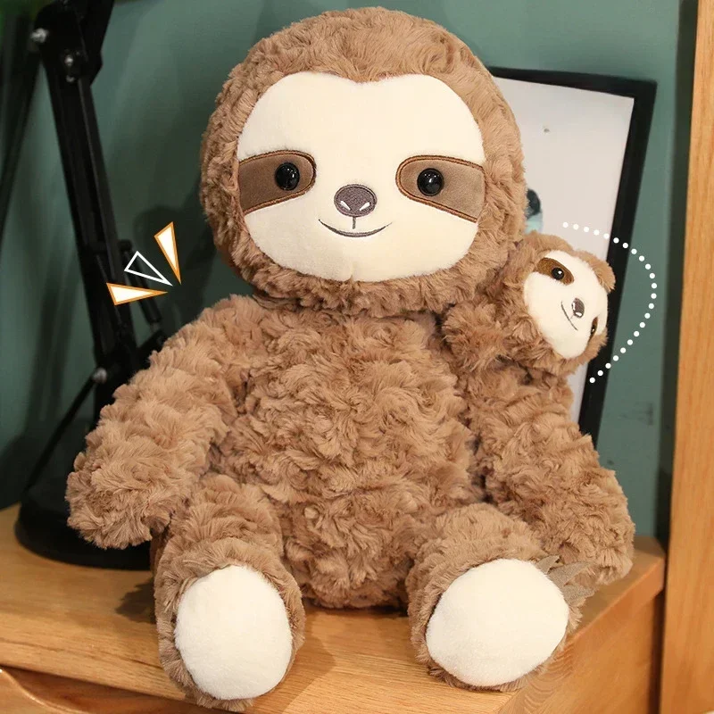 Leniwiec Matka i dziecko Lalka Wypchane zabawki Urodziny dzieci Prezenty świąteczne Pluszowa poduszka Toya Śliczne i zabawne lalki zwierzęce