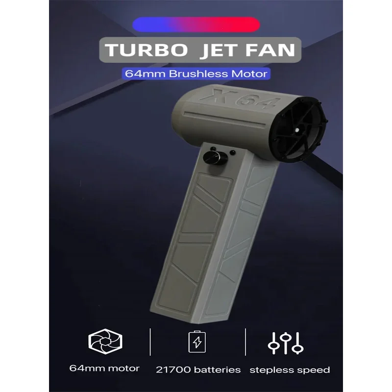 X64 Turbo Jet Fan Built in 8000mAh Battery Handheld Car Hair Dryer Cleaning Violent Gun Jet Fan Electric Powerful Air Blower