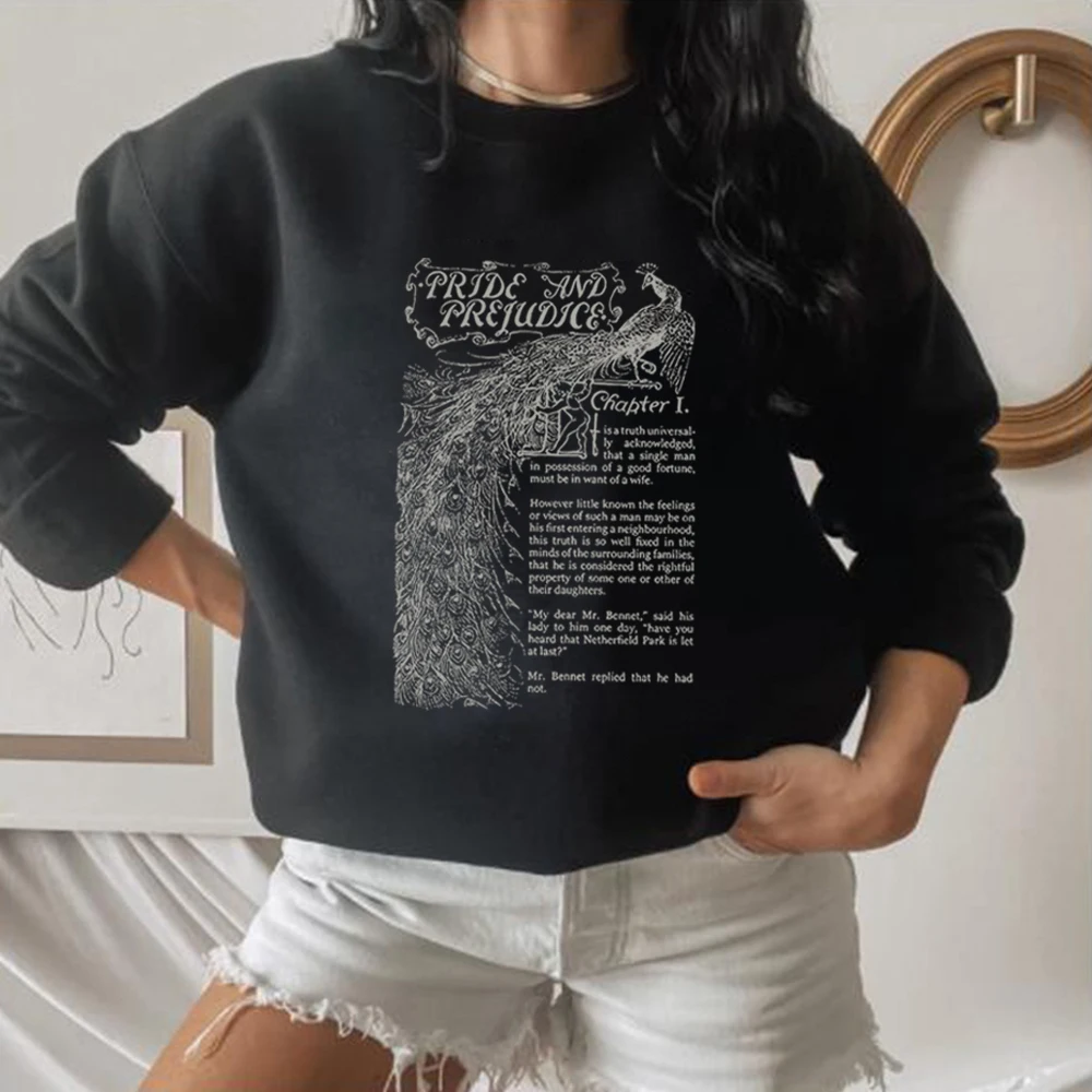 Pride and Prejudice Sweatshirt Jane Austen Shirt Booktok Bookish Merch Mr Darcy Pemberley Reading Hoodie Bookish Sweatshirts