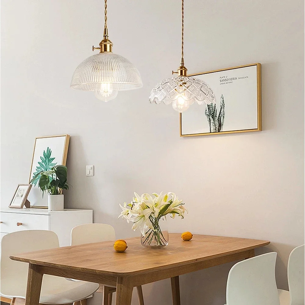 

Zerouno Glass Led Pendant Light Modern Style E27 Bulb Kitchen Lamp Living Room Pendant Lamp 2m Wire Copper Switch 220v Hang Lamp