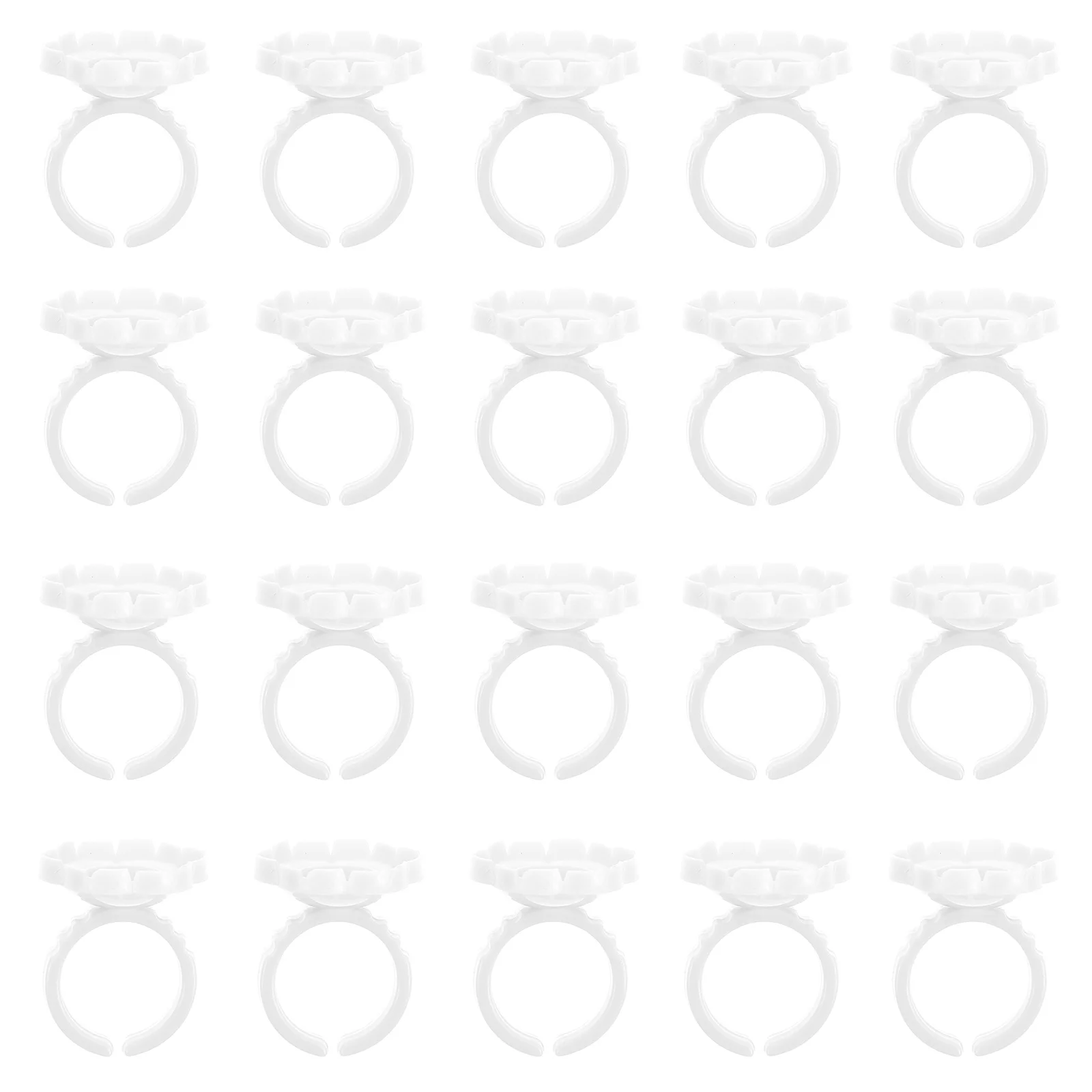 

100Pcs Pigment Ring Holder Efficient Eyelash Makeup Tool Suitable for Professional Artists and DIY Users Eyelash Glue Ring
