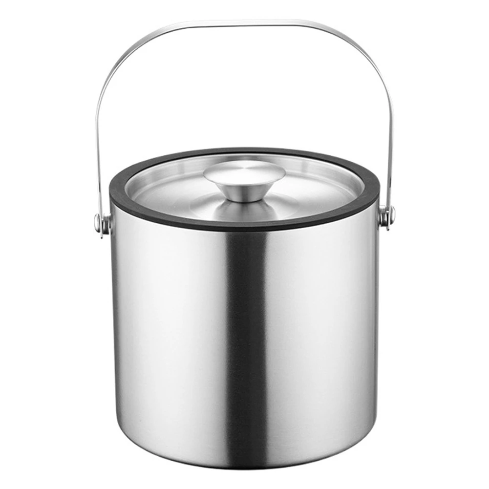 

ABUL-Vacuum Insulated Ice Bucket Double-Wall Vacuum Insulated Includes Ice Tongs & Scoop