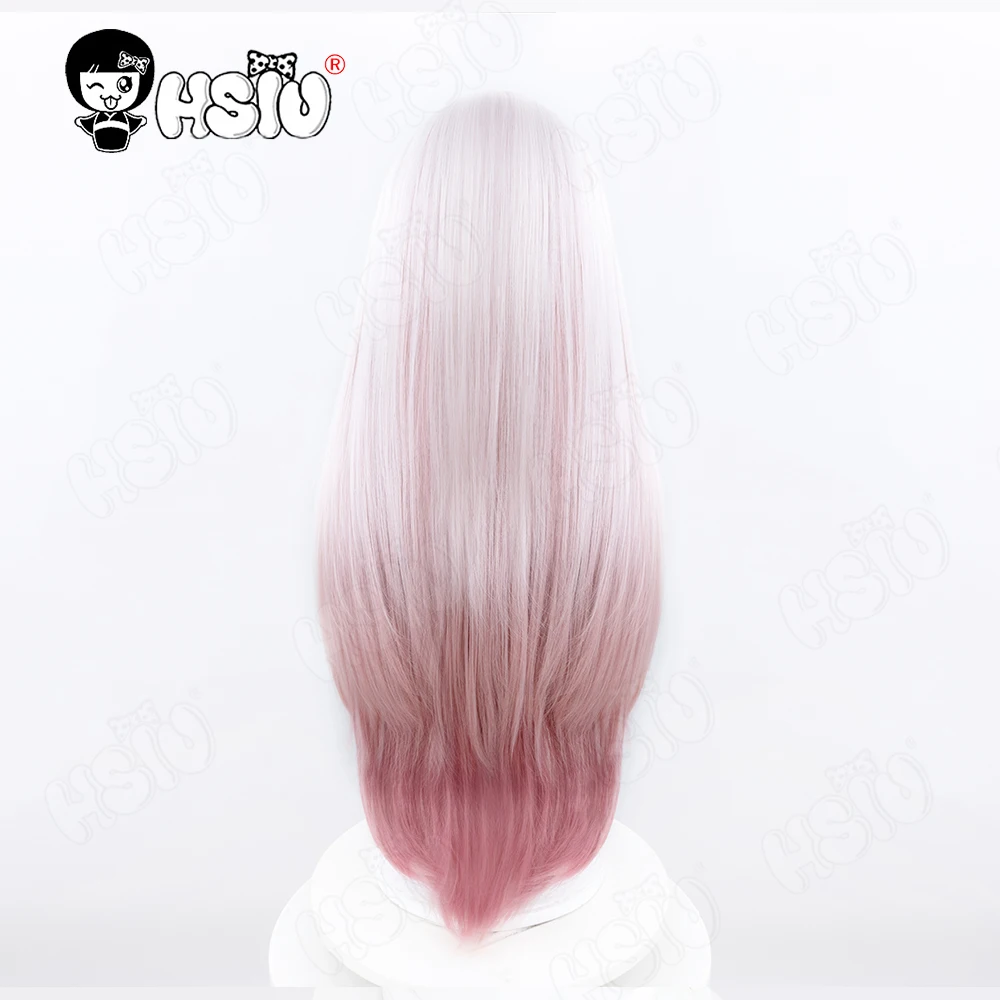 Civilight Eterna Cosplay Wig HSIU 80CM Pink tricolor gradient long hair Heat Resistant Synthetic Wig Game Arknights Cosplay Wig