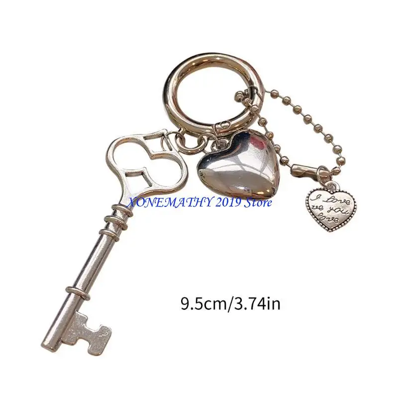 F42F Eye-catching Keychain Jewelry Keys and Heart Keychains Party Gift Alloy Material