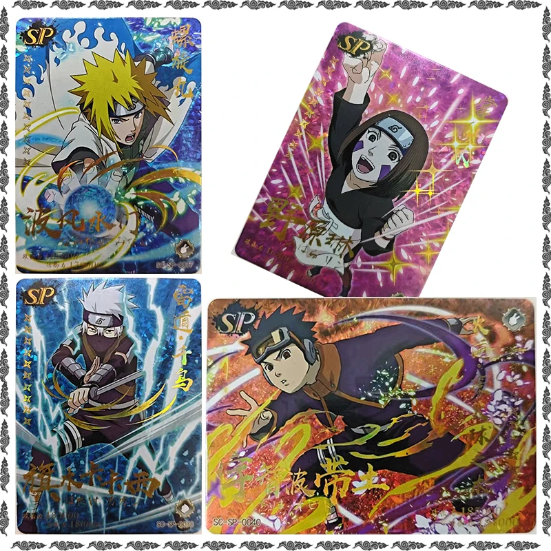Anime NARUTO Rare Namikaze Minato Uchiha Obito Nohara Rin Hatake Kakashi Game SP Collectible Cards Christmas Birthday Toy Gift
