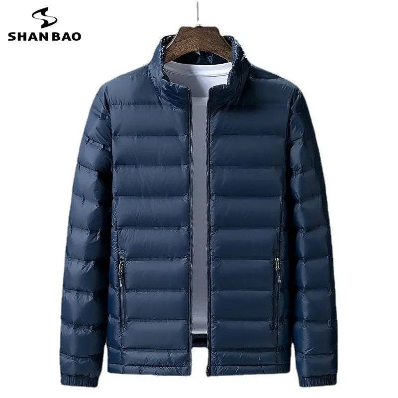 5XL 6XL 7XL 8XL Plus Size Men's Lightweight Down Jacket Autumn/winter Brand New Youth Casual Stand Collar White Duck Down Coat