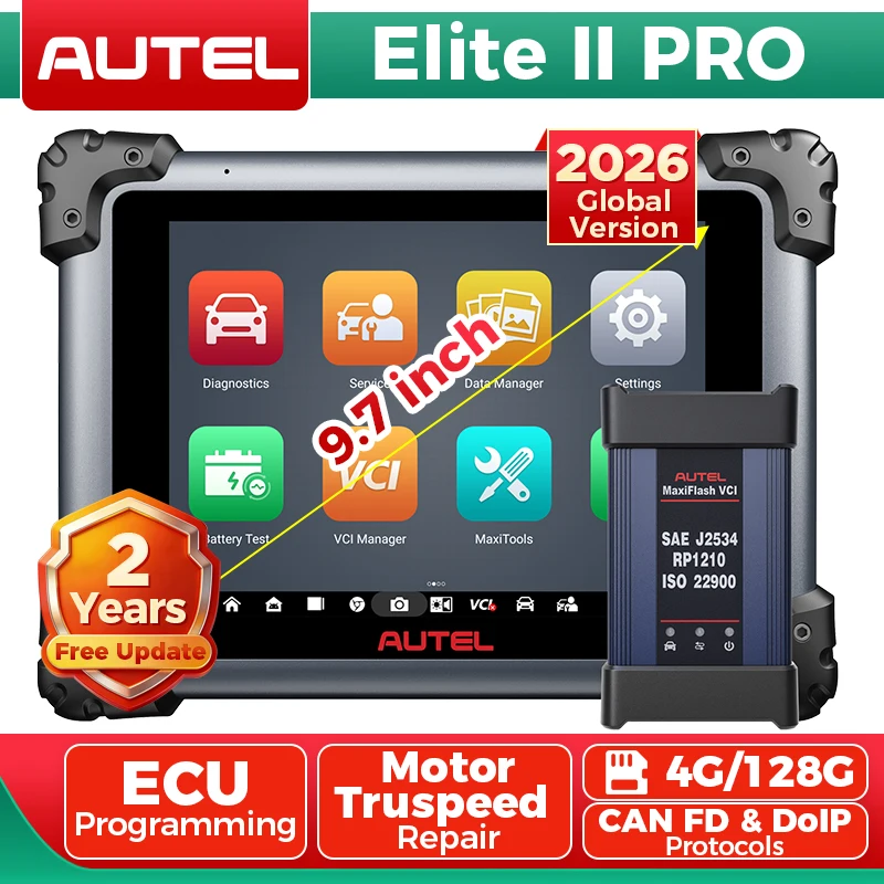 Autel Scanner MaxiSys Elite 2 Pro Elite II Pro Diagnostic Tools J2534 ECU Programming Automotive Scanner 2-Years Free Update