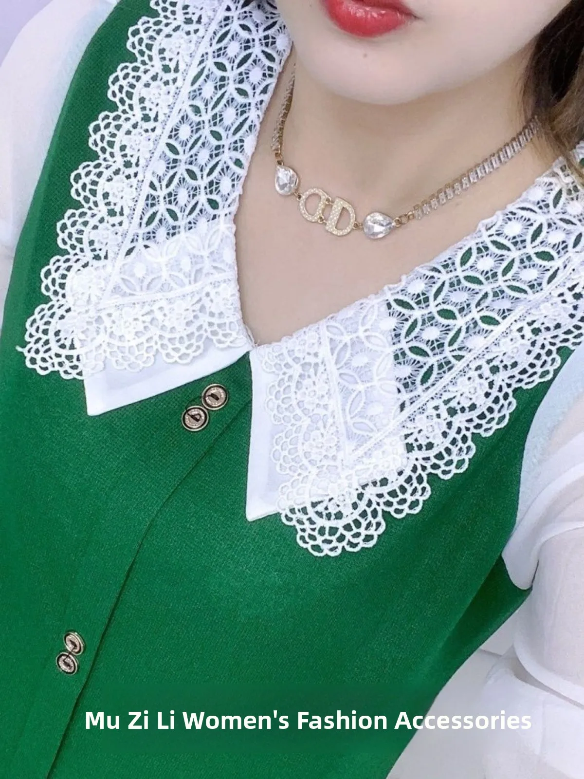 

2024 New Lace Trim Loose Slimming Shirt Collar Doll Neck Base Shirt Versatile Fashionable High End Popular Casual Style Long ...