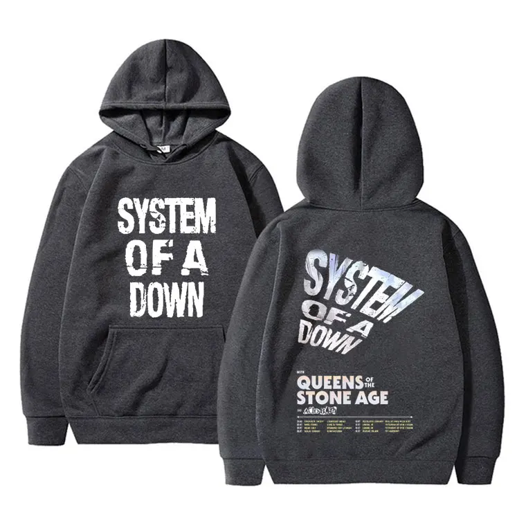 Hot Sale System of A Down Tour 2026 Hoodie Men Women Fashion Rock Oversized Sweatshirt Male Casual High Quality Pullover Hoodies