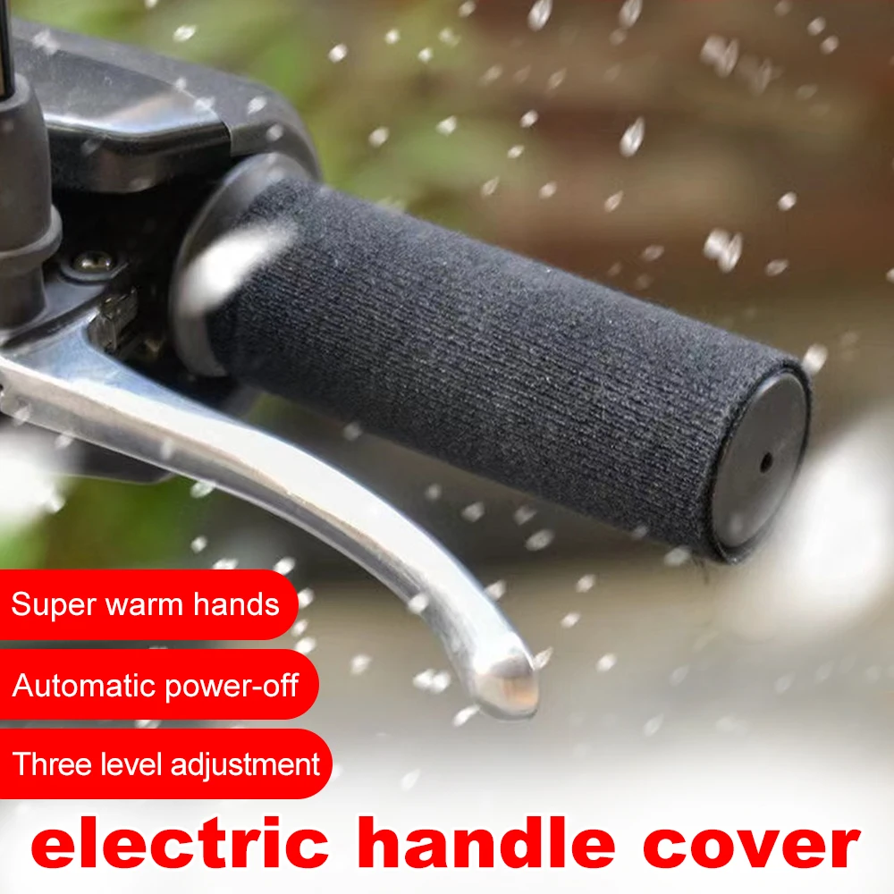 Motorcycle USB Heated Handlebar Grips 5V 2A 3 Gear Warmer Electric Heated Grip Cover Anti Vibration Anti Slip Hot Handlebar