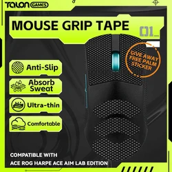 TALONGAMES Mouse Grip Tape for ROG Harpe Ace Aim Lab Edition,Palm Sweat Absorption Anti-Slip Tape,Cut to Fit,Easy to Apply