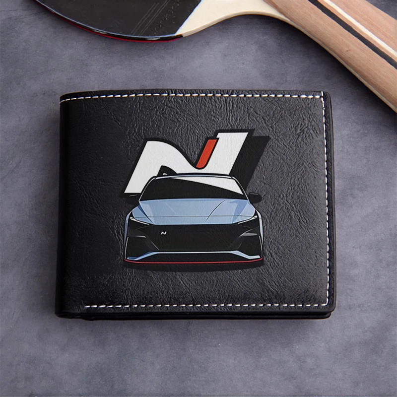 N Line Performance Car Logo PU Leather Wallet Men's Premium Compact Design Lightweight Durable Business Style